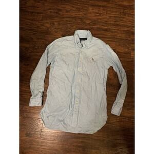 Ralph Lauren Shirt Mens Size 15 32/33 Button Up Long Sleeve Cotton Striped Top